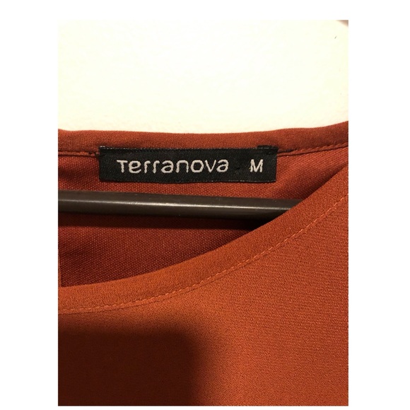 3/4 sleeve Mini Dress (Terracotta) - Picture 4 of 5